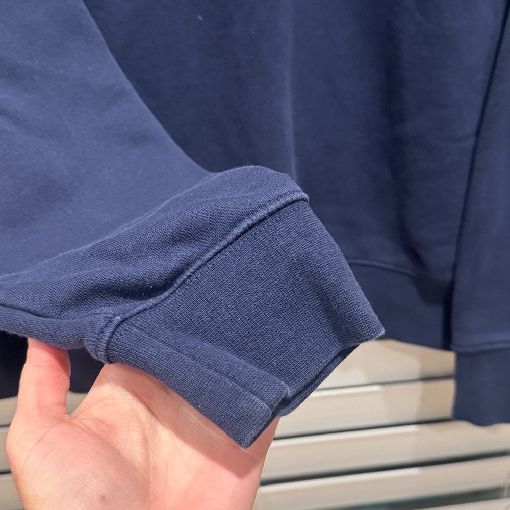 Nike Unisex Oversized Medium Navy Crewneck Sweatshirt Embroidered Swoosh Classic - Picture 5 of 8